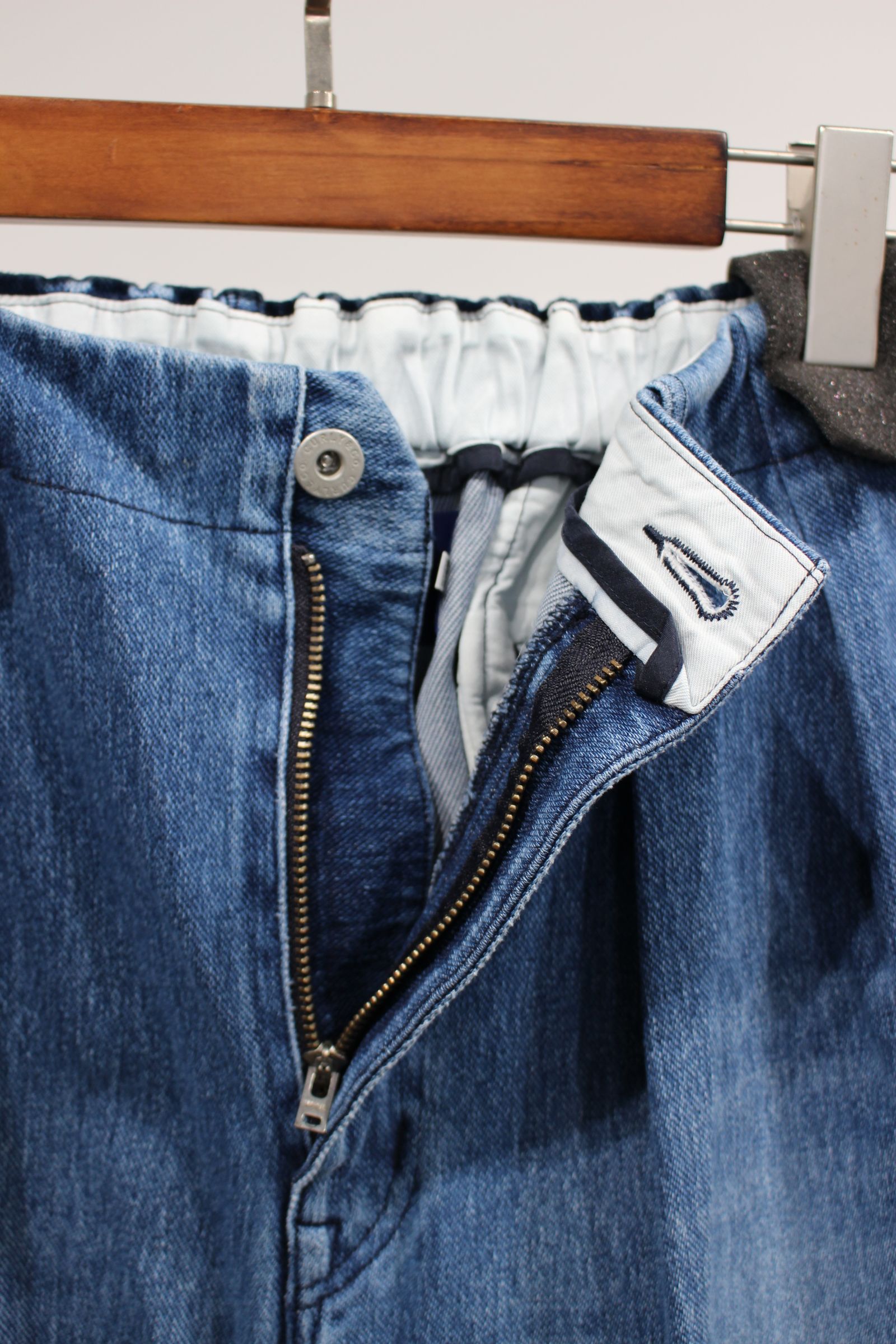 INDIGO 2TUCK WIDE EZ SLACKS-ANTIQUE-/ANTIQUE INDIGO