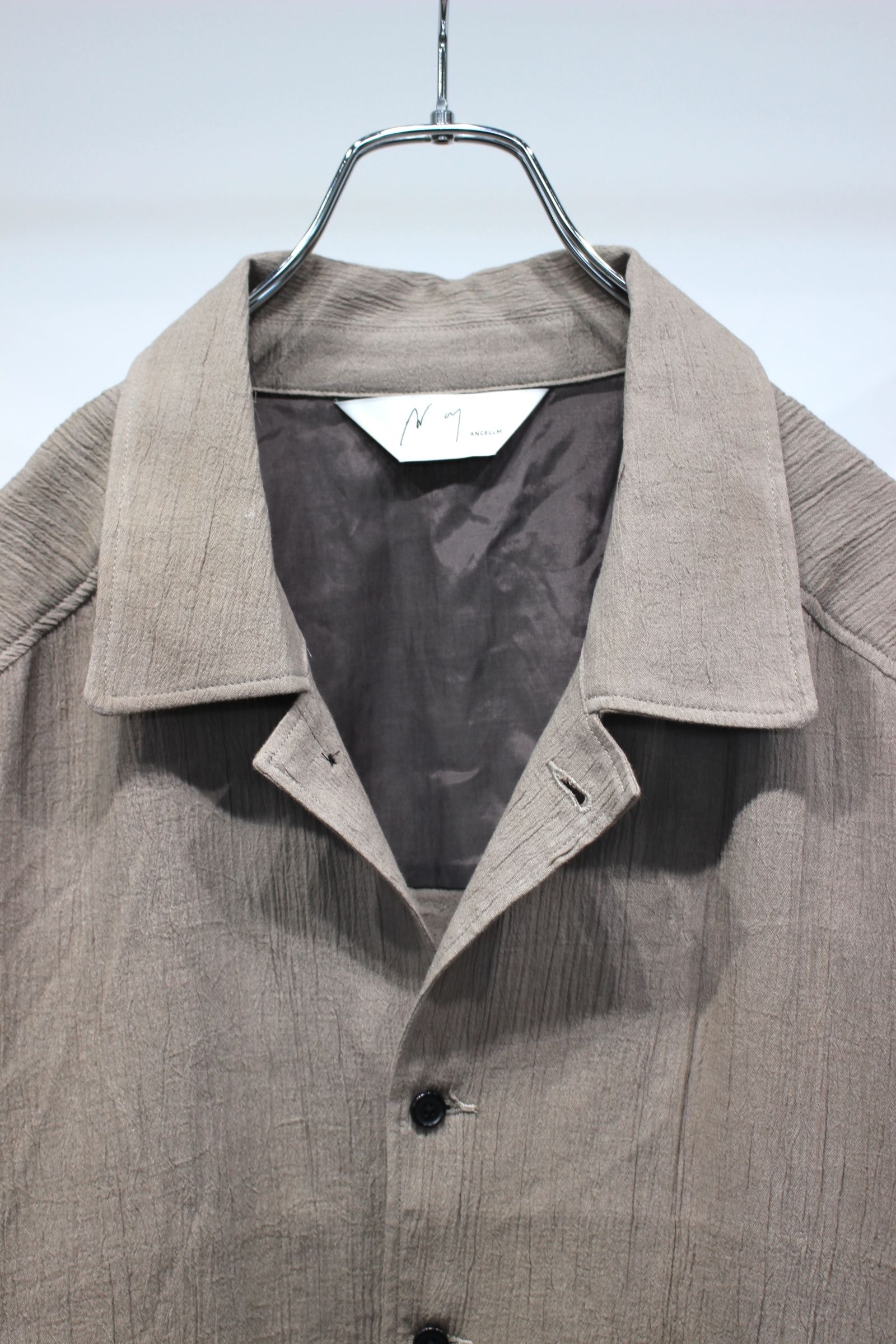 [ラスト1点] CREPE SHIRT JACKET | GREIGE | シャツジャケット