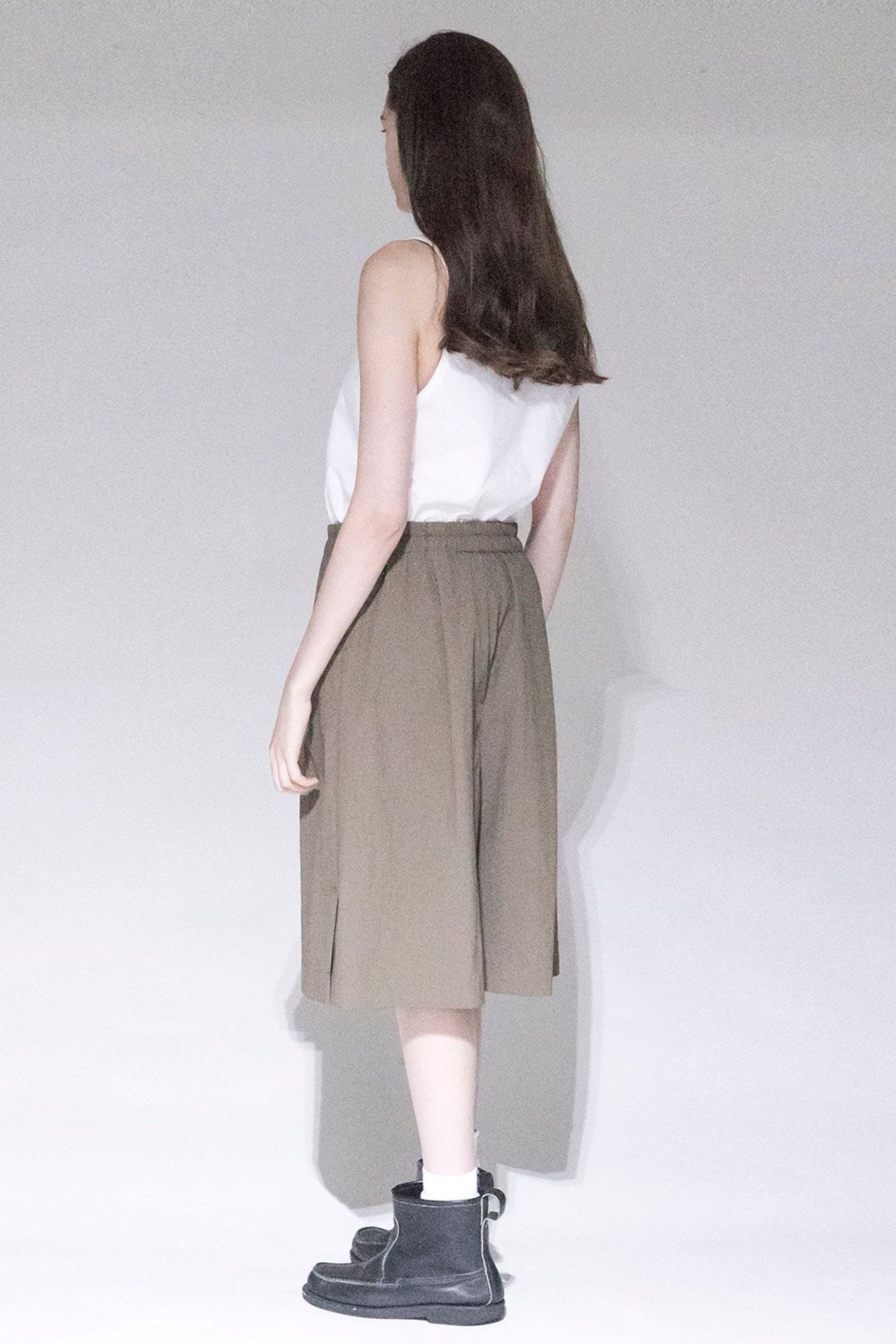 Nylon Ripstop Taffeta Wide Short Pants/KHAKI