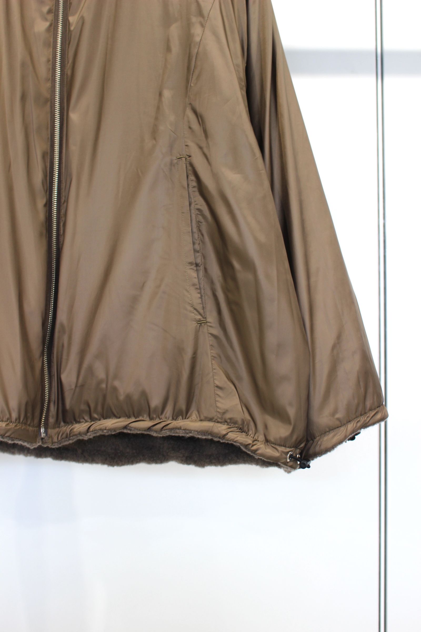 BISHU ANGORA PILE JERSEY Reversible Blouson/BROWN/ボアブルゾン