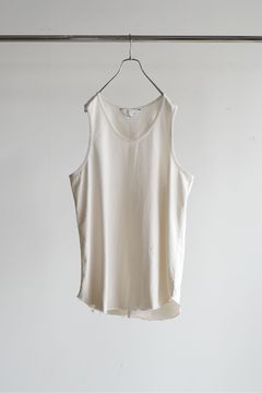 [ラスト1点] UNEVENNESS TANK TOP | G.WHITE | タンクトップ