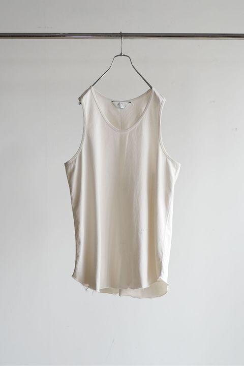 [ラスト1点] UNEVENNESS TANK TOP | G.WHITE | タンクトップ