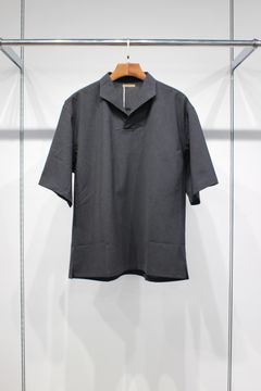 SKIPPER SHARI SHIRTS | CHACOAL | スキッパーシャツ