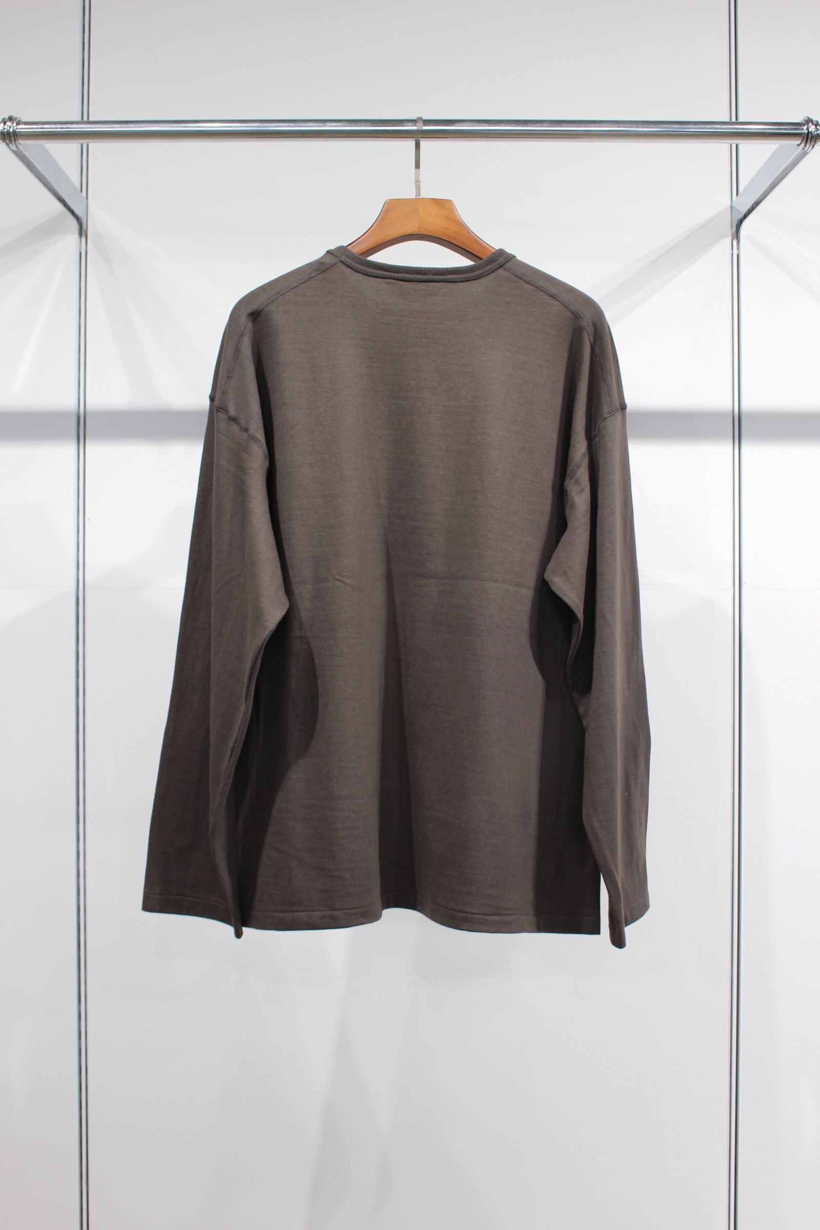 C/R CREW NECK LS T-SHIRT/F.BLACK