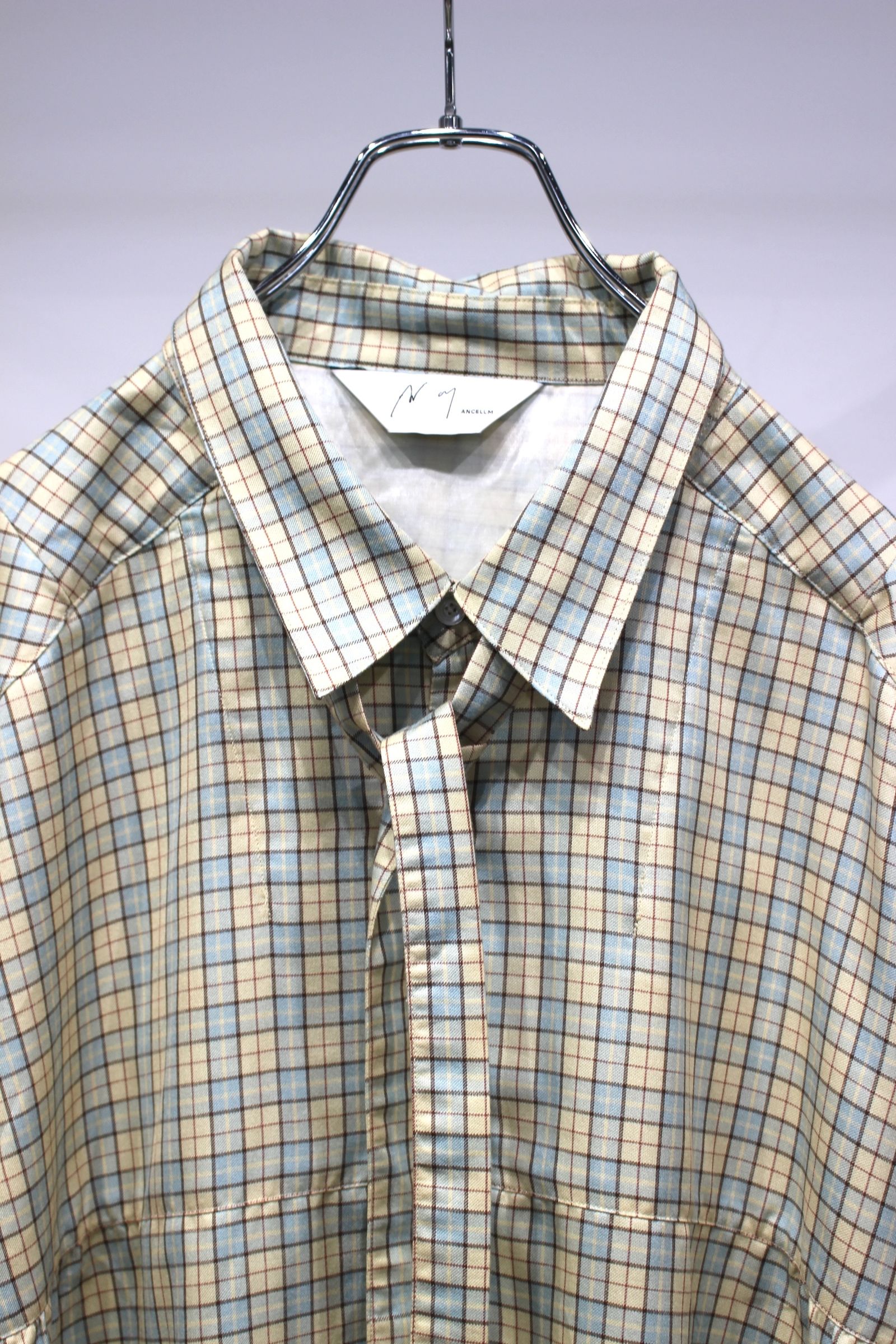 [ラスト1点] BOW-TIE CHECK SHIRT | CREAM | シャツ
