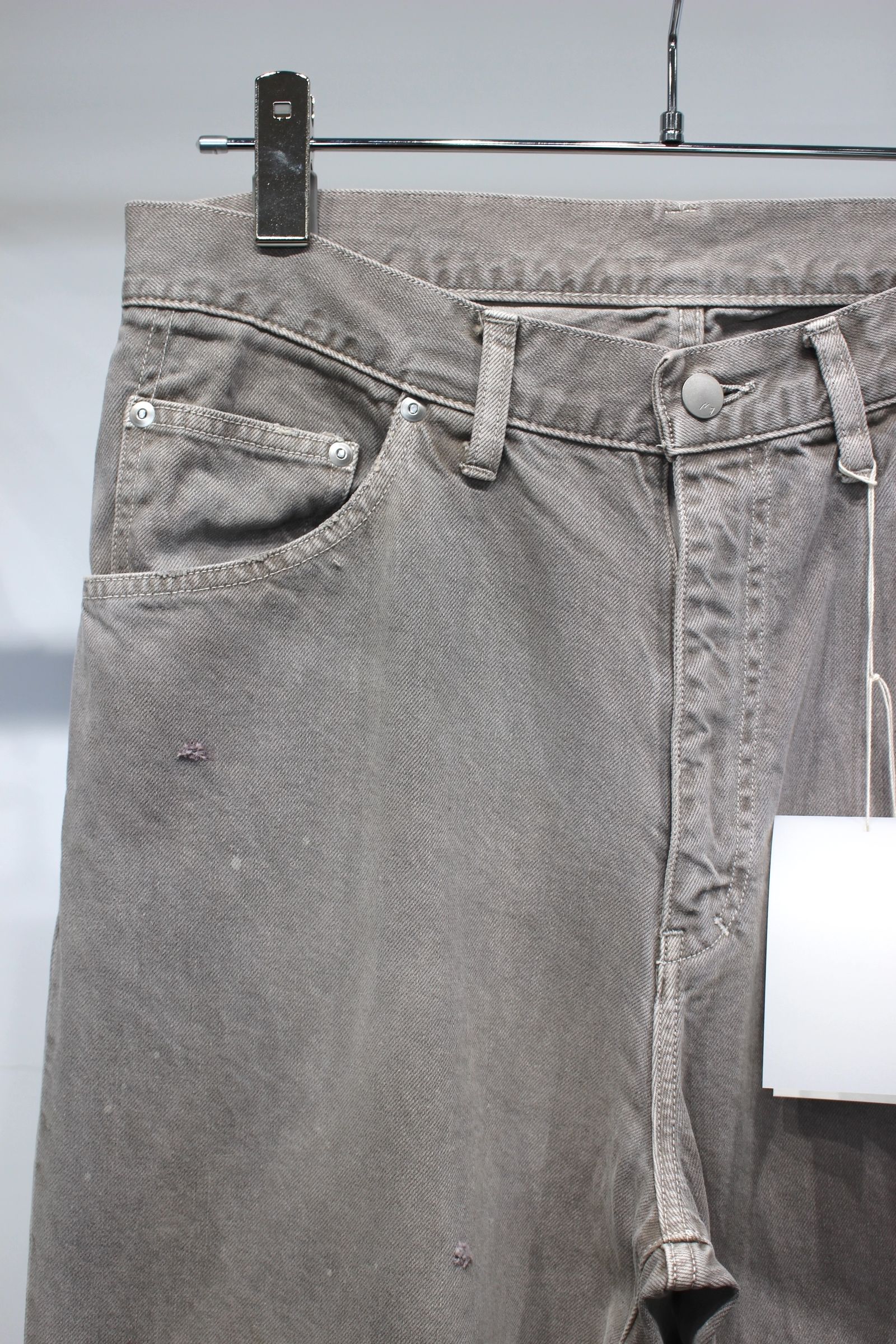 AGING MIDDLE STRAIGHT 5P DENIM PANTS | GRAY | デニムパンツ