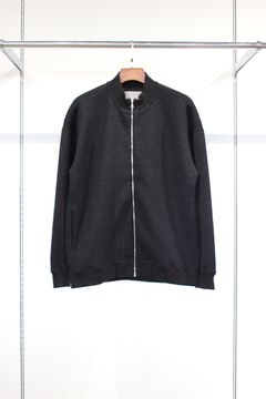 WAFFLE ZIP-UP JACKET/BLACK
