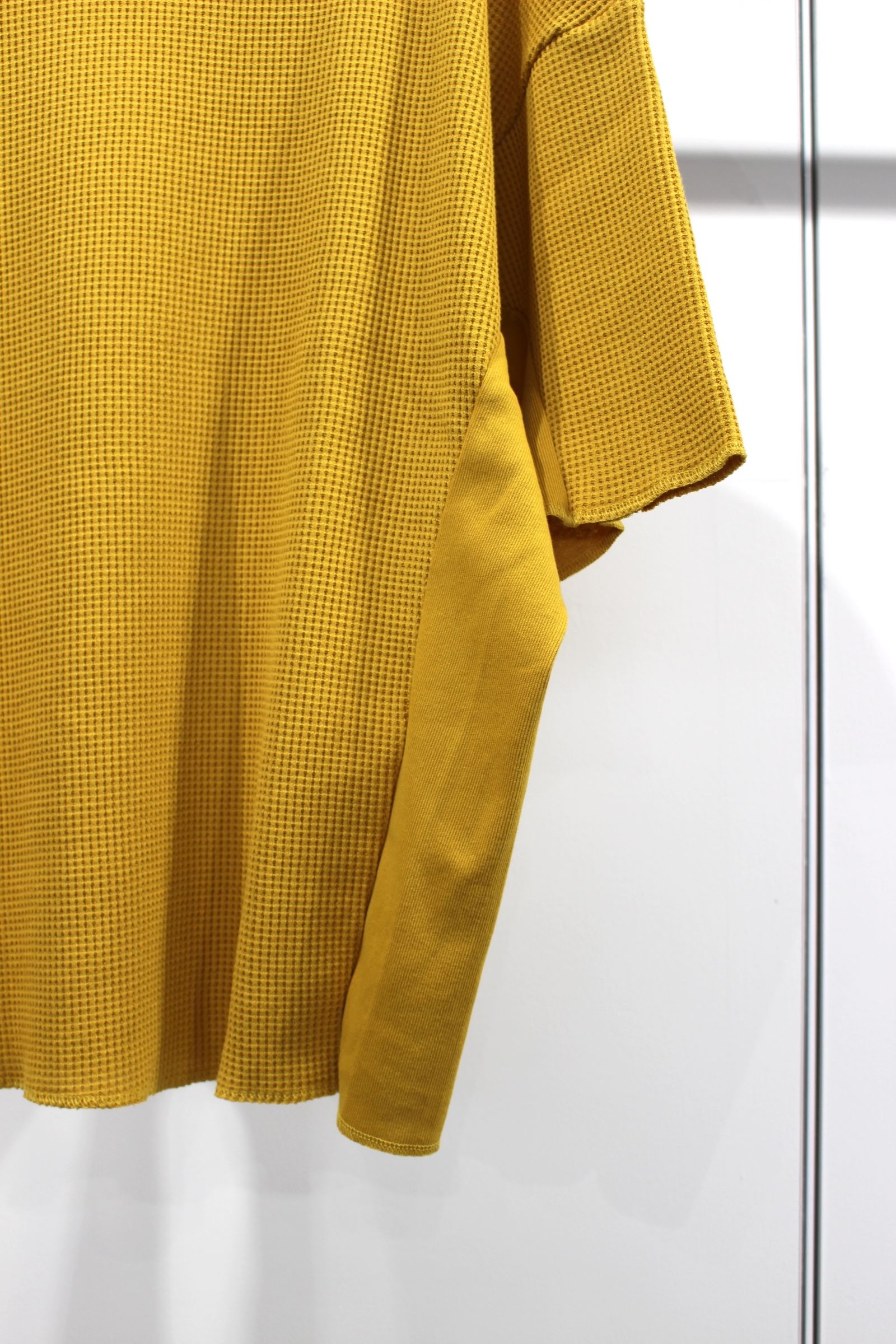 WAFFLE OVERSIZED T-SHIRT/YELLOW
