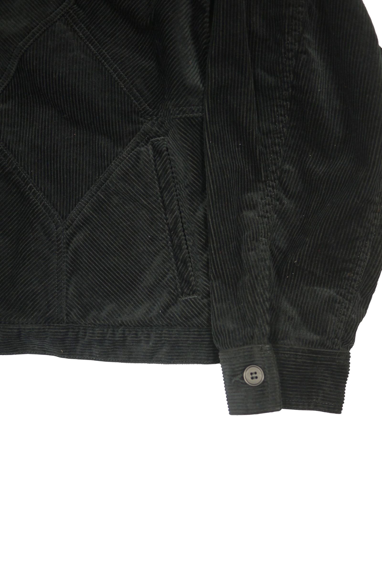 PANEL CORDUROY JACKET/BLACK