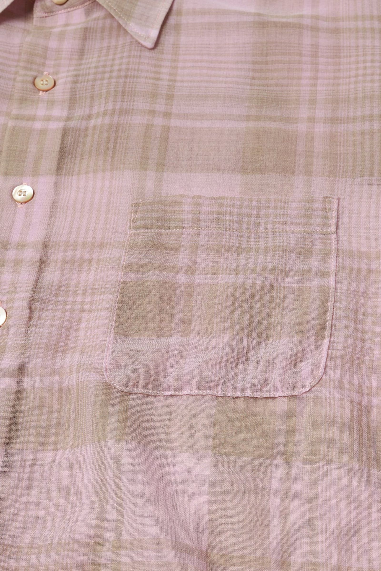 CHECK SHIRT S/S | LIGHT PINK | シャツ