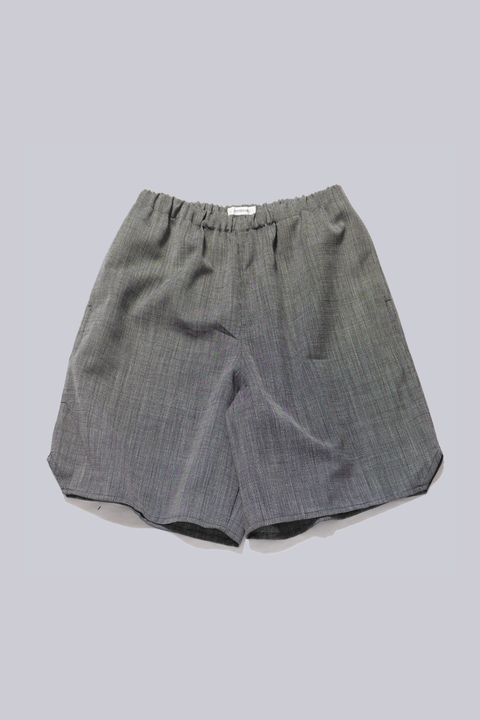 WOOL END-ON-END SUITING HYPER BIG TRAINING EASY SHORTS | BLACK | イージーショーツ