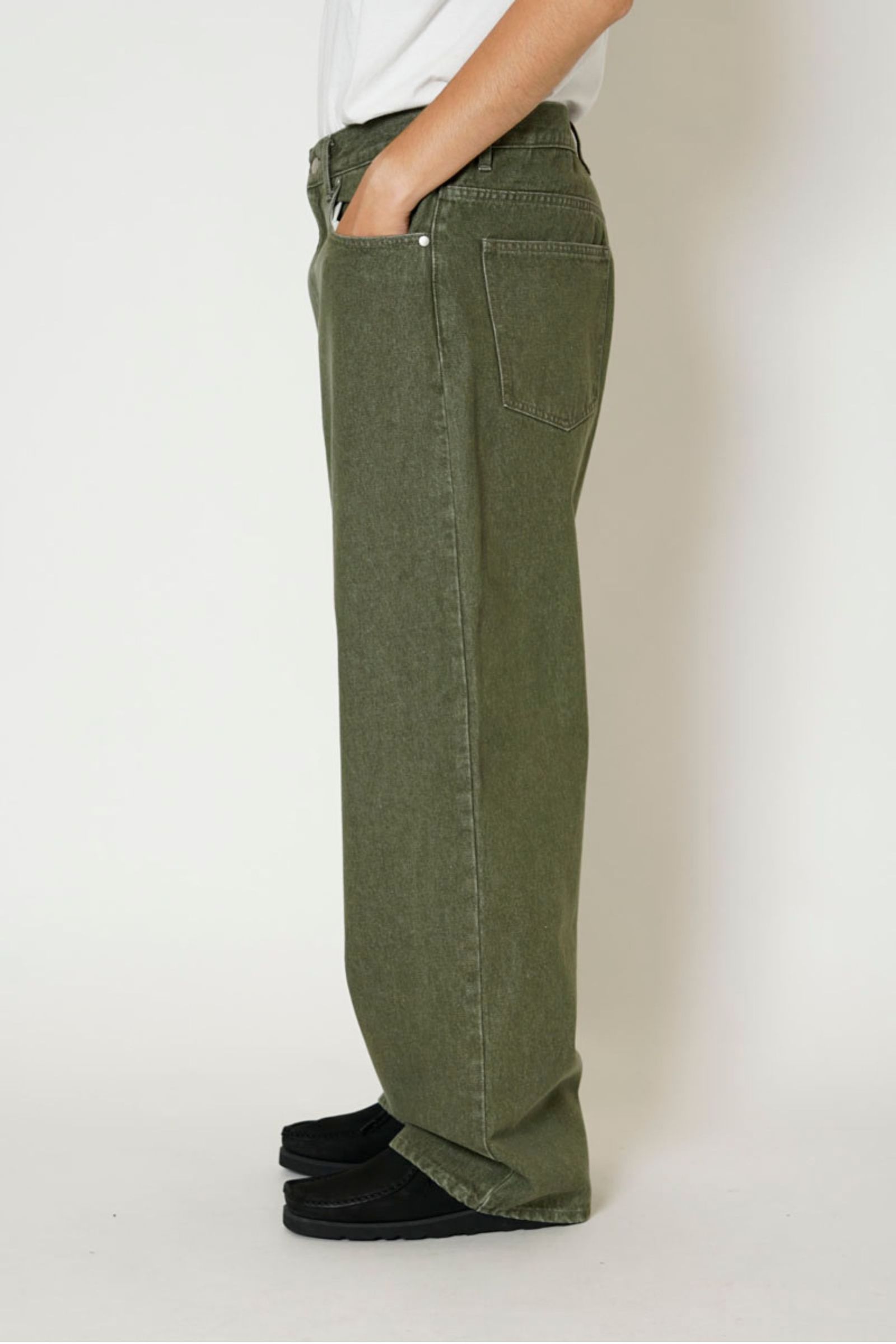 UNIVERSAL PRODUCTS - 5POCKET BUGGIE DENIM PANTS/OLIVE | NapsNote