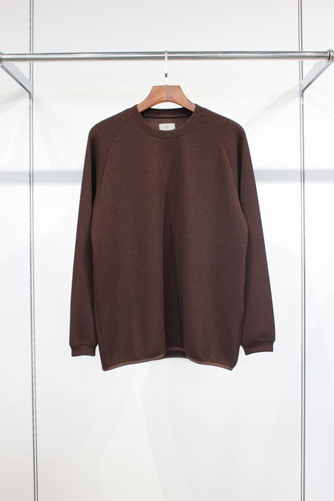 SOFT RIPPLE JERSEY L/S TEE | BROWN | カットソー