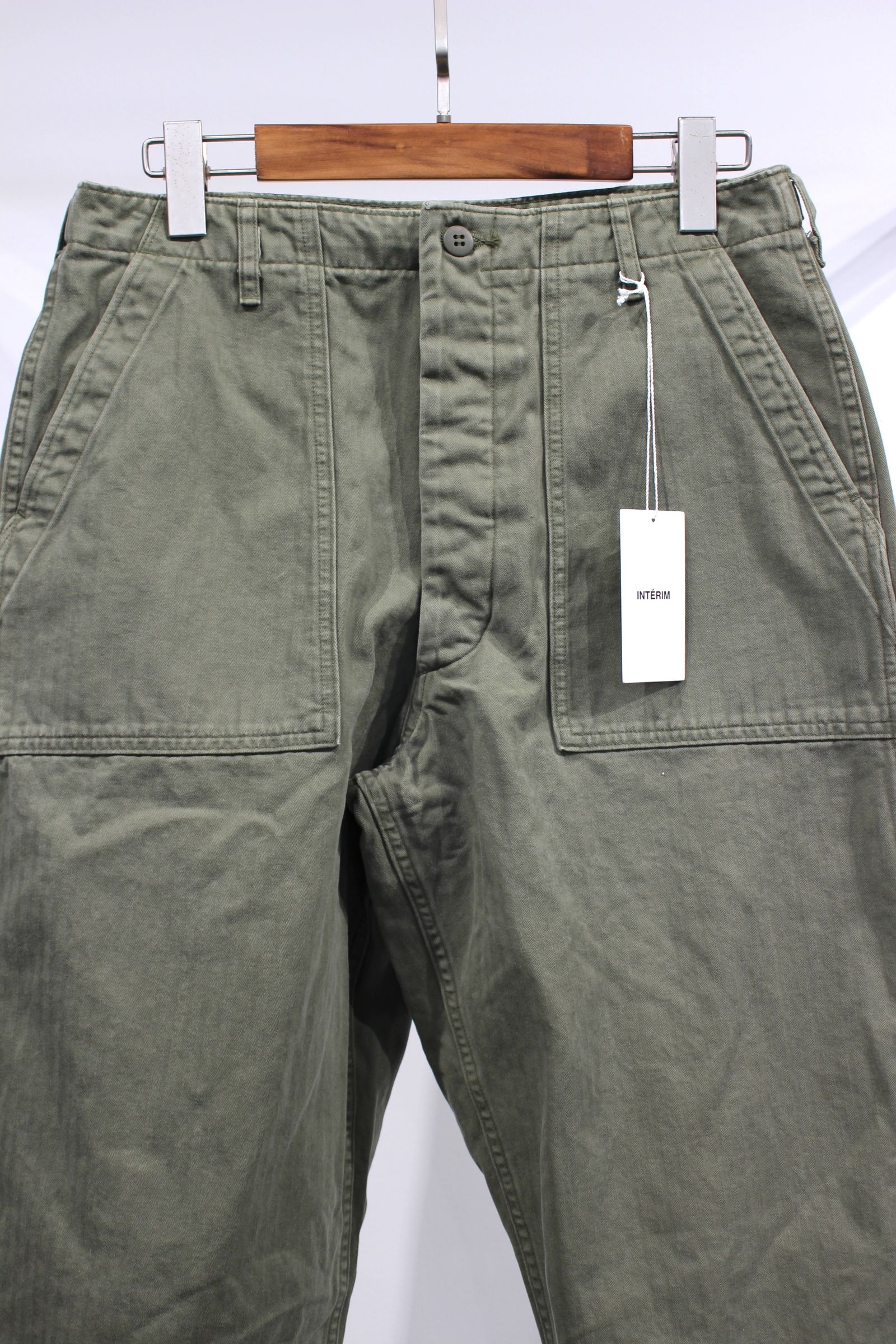 INTERIM - USEDE WASHED ORGANIC COTTON HBT TWILL BAKER PANTS