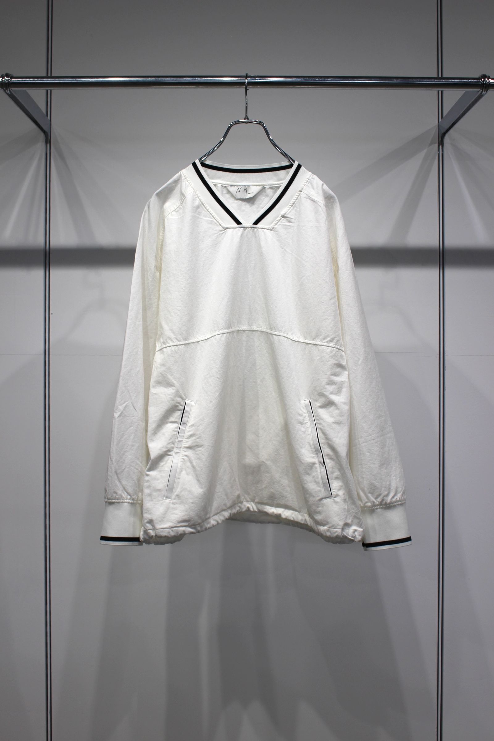 ANCELLM] C/N PULLOVER SHIRT - BLACK