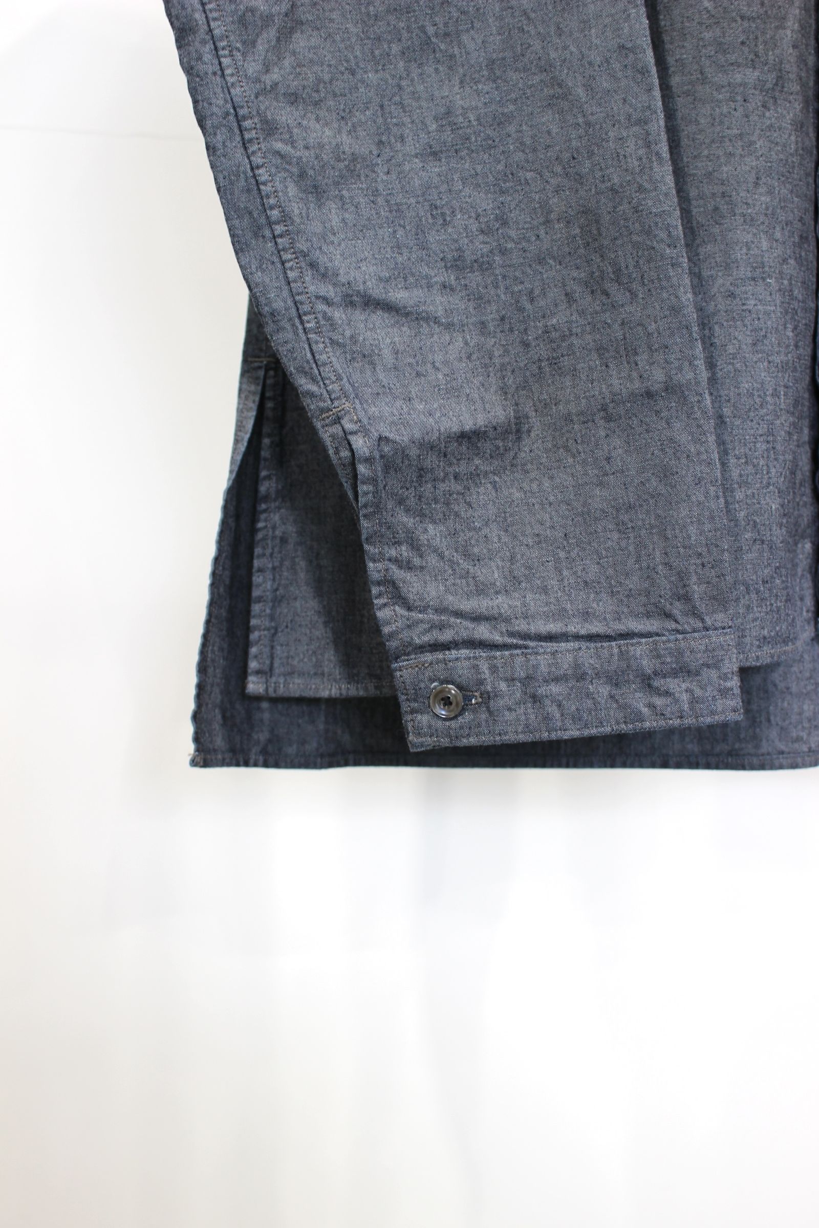 CHANBRAY DRESS LS SHIRT/INDIGO