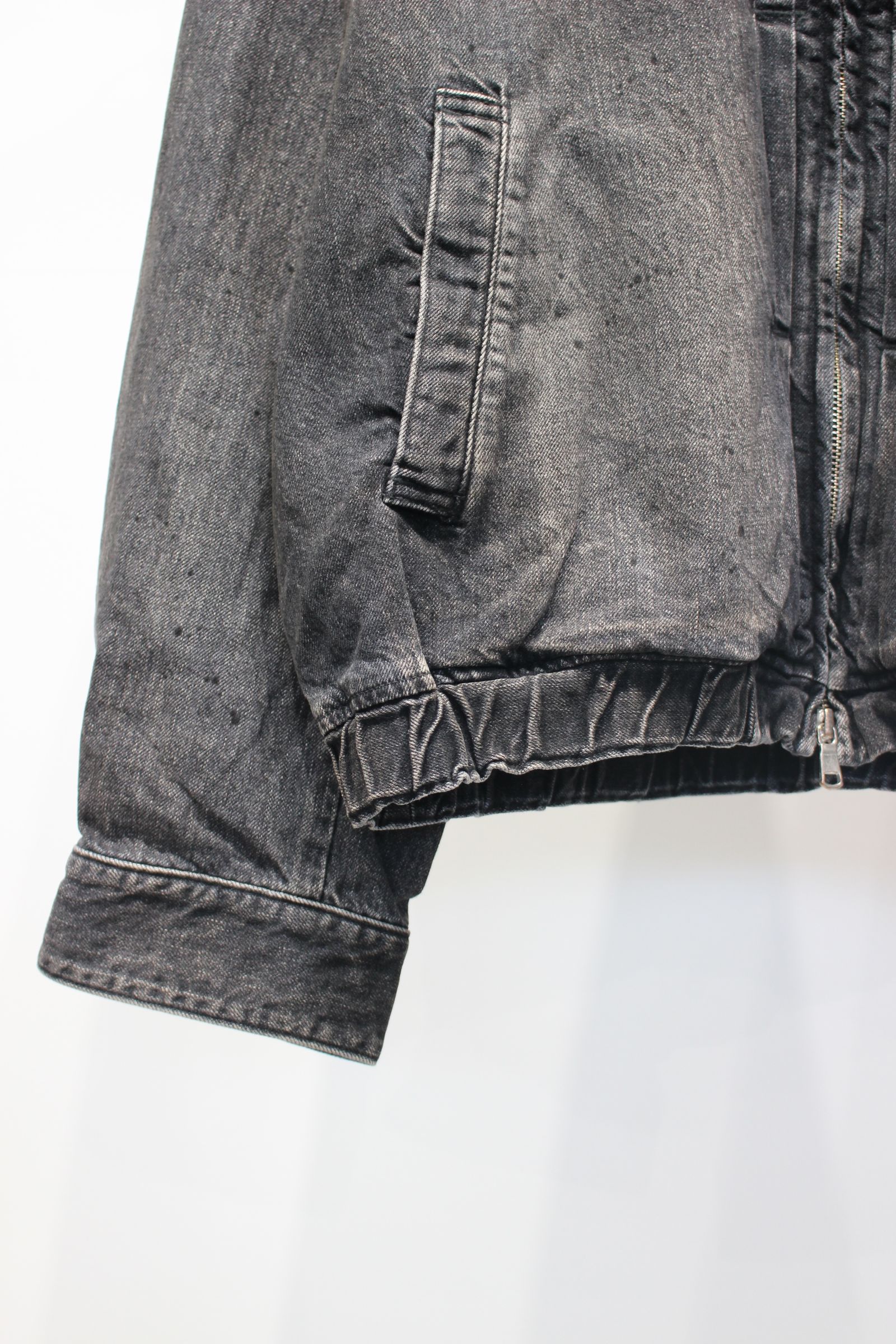[ラスト1点] AGING DENIM TUCK JACKET | BLACK | デニムジャケット