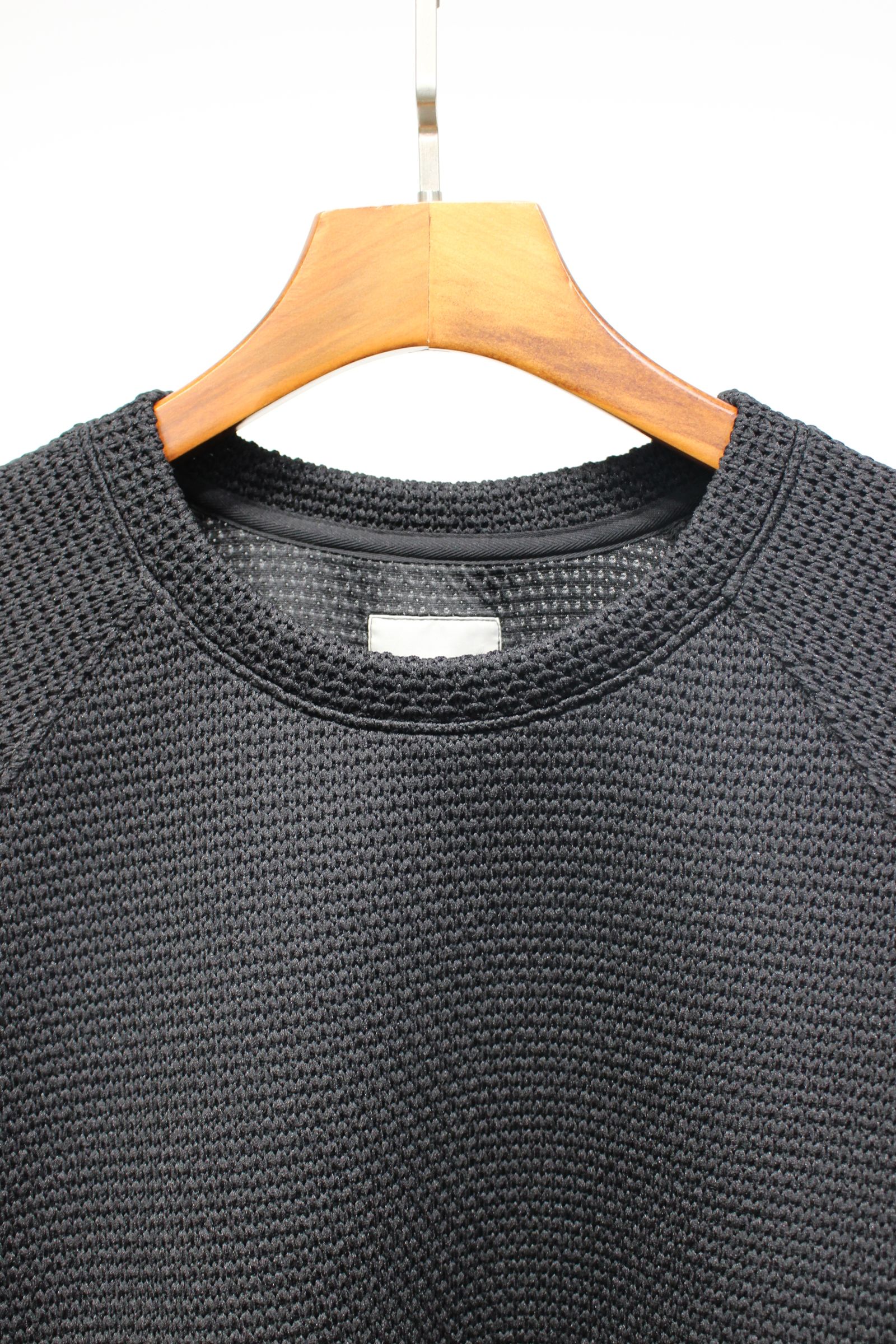 HONEYCOMB KNIT TEE | BLACK | カットソー