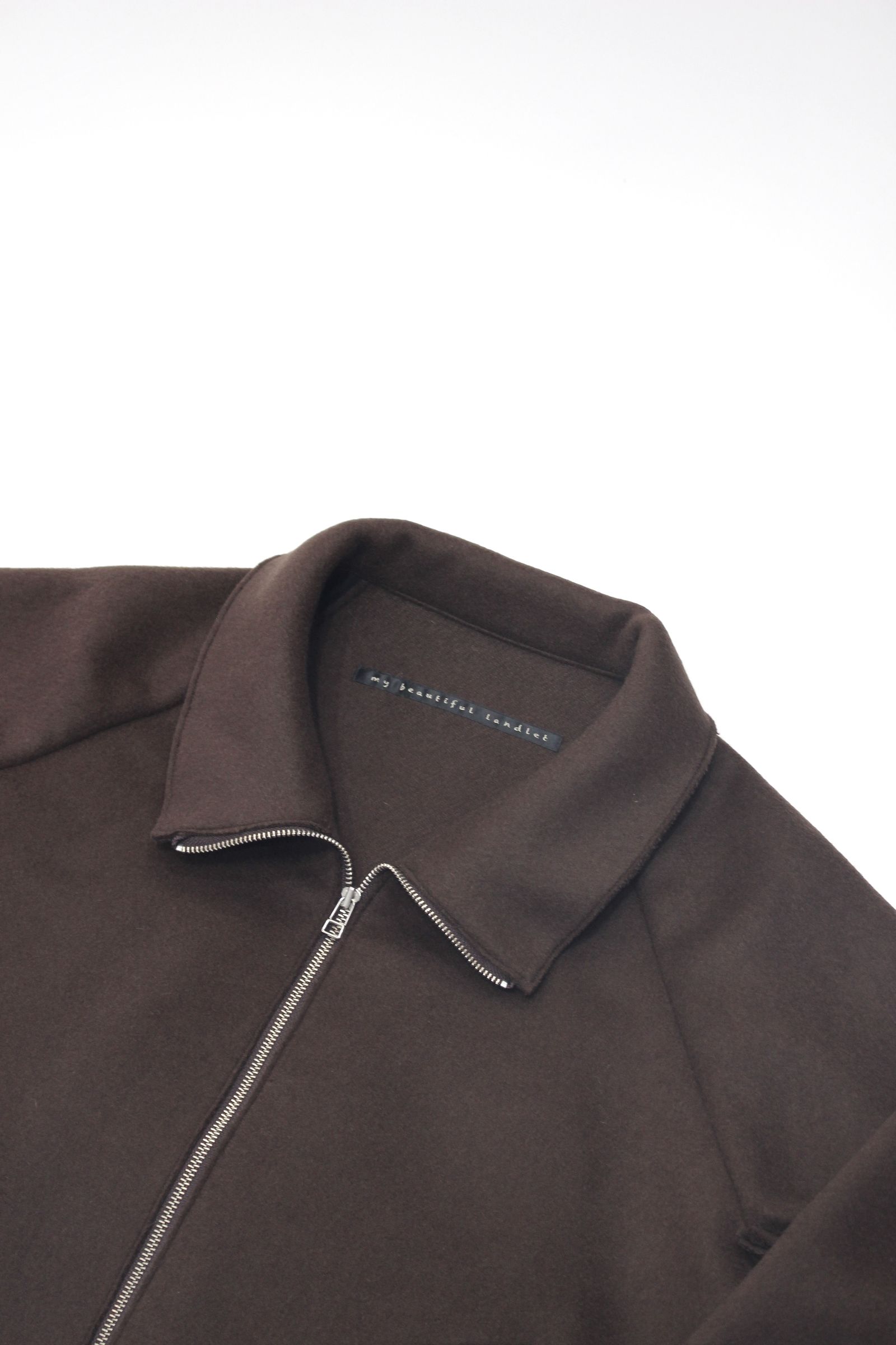 PECOLAMB DOUBLE BEAVER WOOL HI-NECK ZIP BLOUSON/ハイネックジップブルゾン
