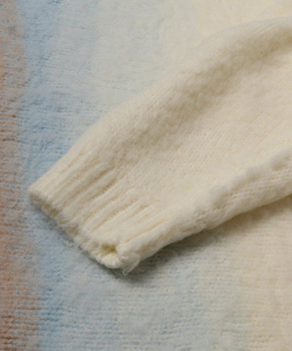 GRADATION KNIT/ニット/オフホワイト
