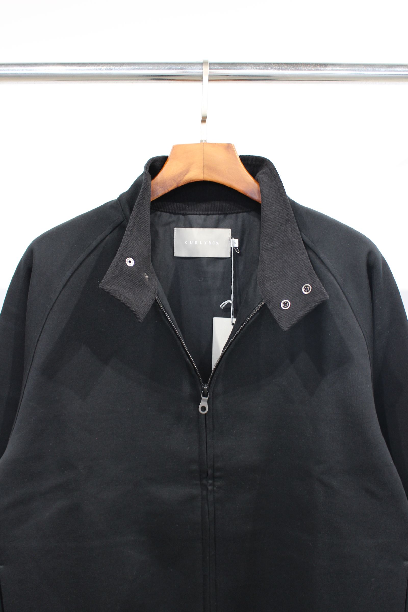 RELAXIN HARRINGTON JACKET -solid-/BLACK