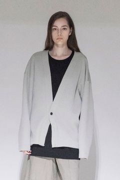 Honey Comb Quarter Gauge Cardigan/GRAY