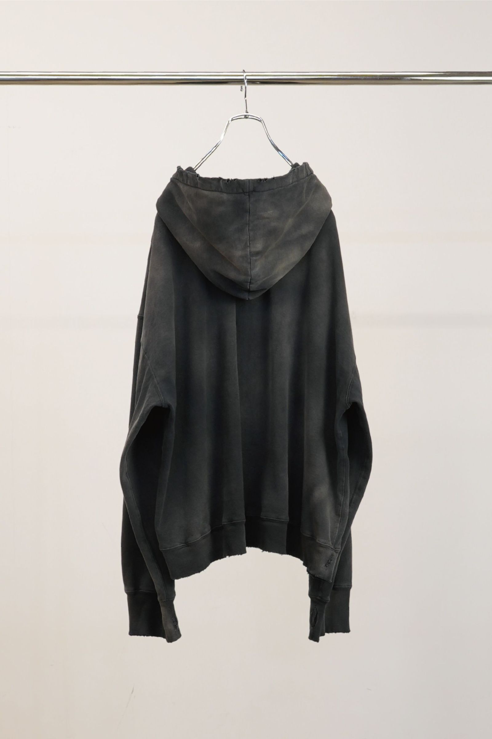 LIGHT LOOP ZIP HOODIE | BLACK | ジップパーカー