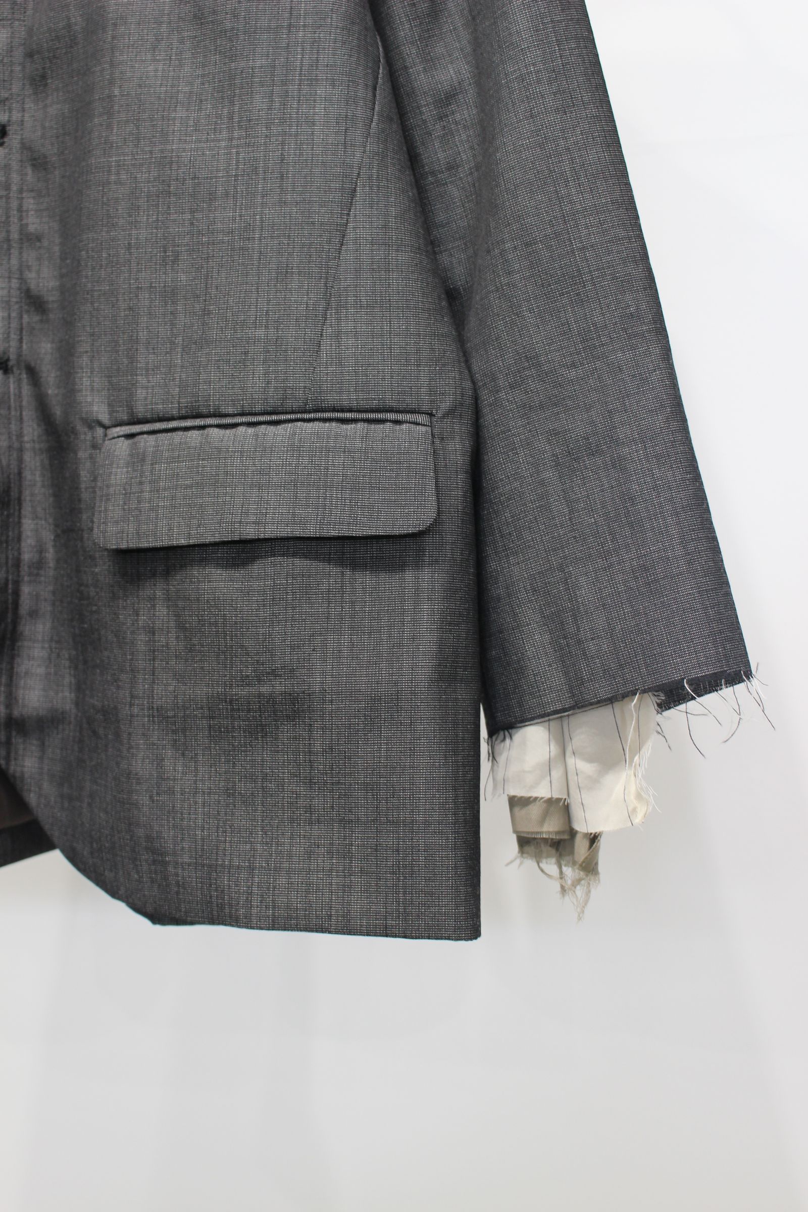 LAYERED TAILORED JACKET | HAKEME WIDE SLACKS | BLACK | セットアップ