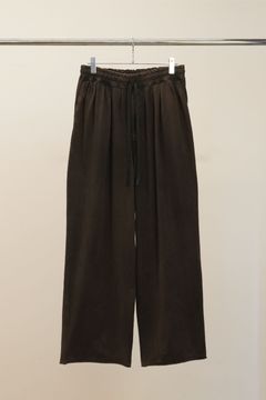 DRAPE WIDE EASY CUT SLACKS | BLACK | スラックス
