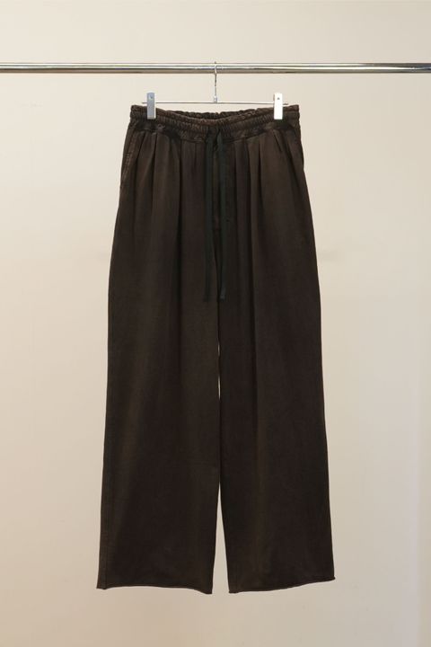 DRAPE WIDE EASY CUT SLACKS | BLACK | スラックス