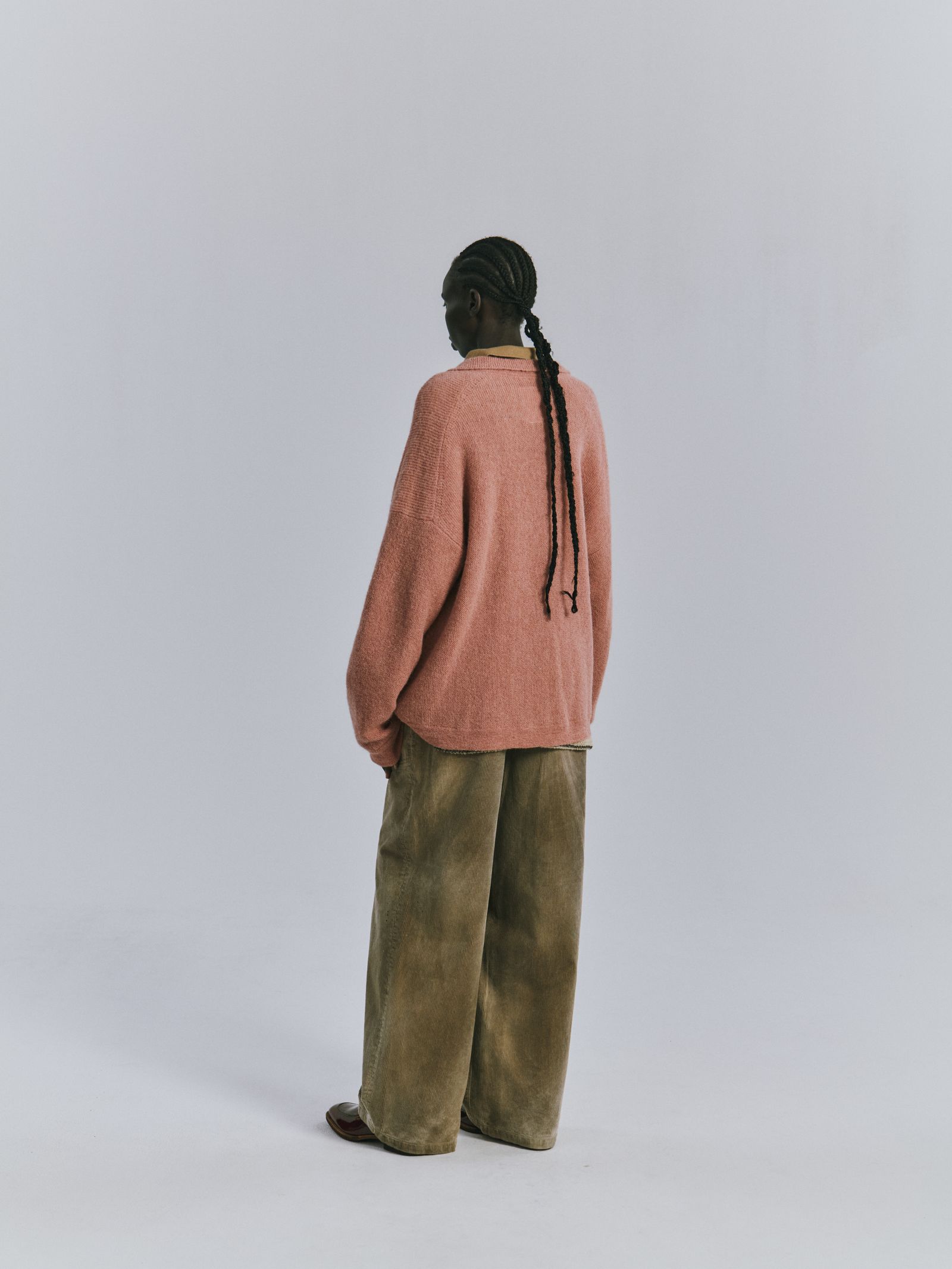 [ラスト1点] KNIT SHIRT | PINK | ニットシャツ