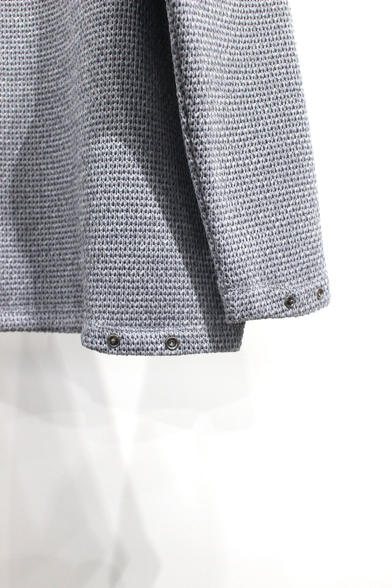 CURLY&CO. グレー カーディガン CURLY&Co. - HONEYCOMB KNIT ZIP-UP CARDIGAN | M.GRAY