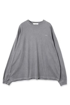 OVERDYE EMBROIDERY L/S TEE/カットソー/ブラック