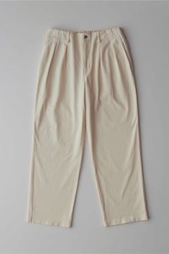 [ラスト1点] DENIM 2TUCK EZ WIDE SLACKS -ECRU- | ECRU | ニットデニム