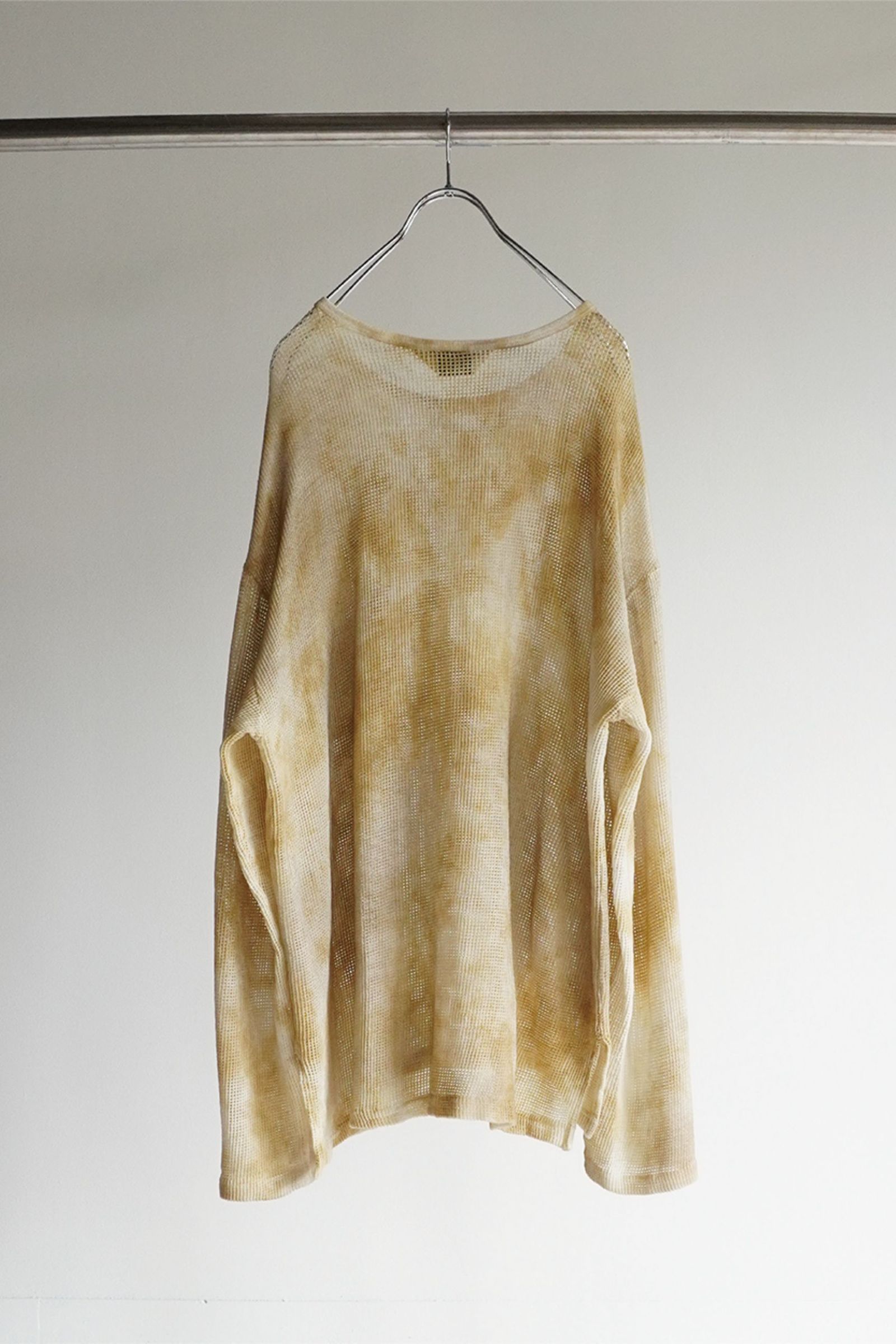 ANCELLM - DYED MESH LS T-SHIRT/BEIGE | NapsNote