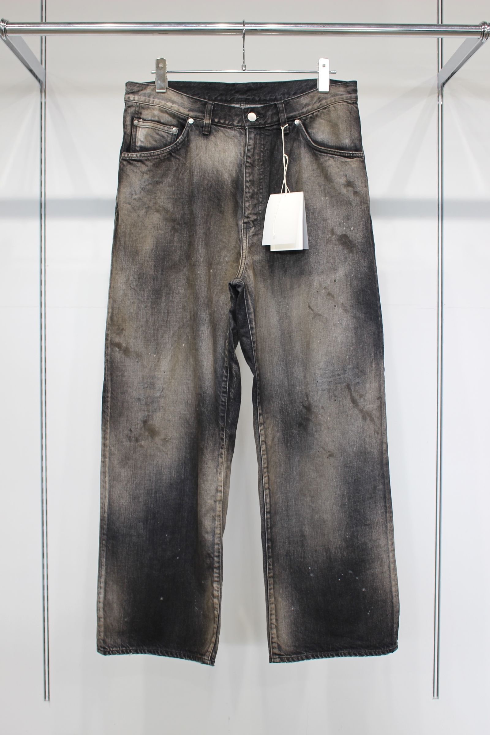 AGING MIDDLE STRAIGHT 5P DENIM PANTS | BLACK | デニムパンツ