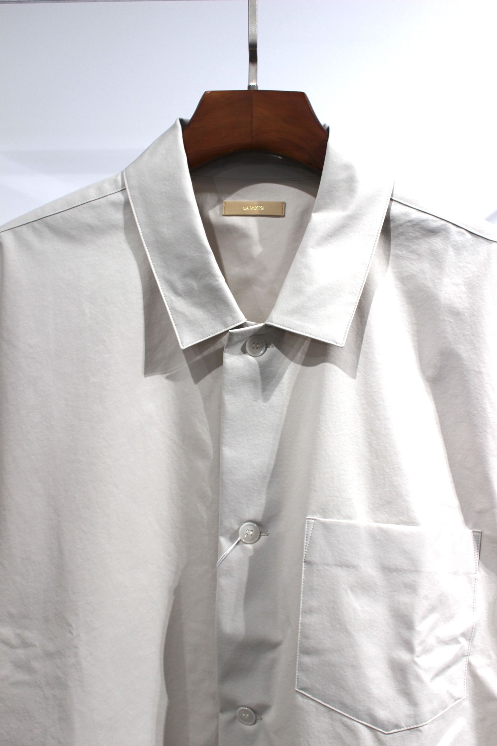 TASLAN SHORT JACKET | WHITE GRAY | シャツジャケット