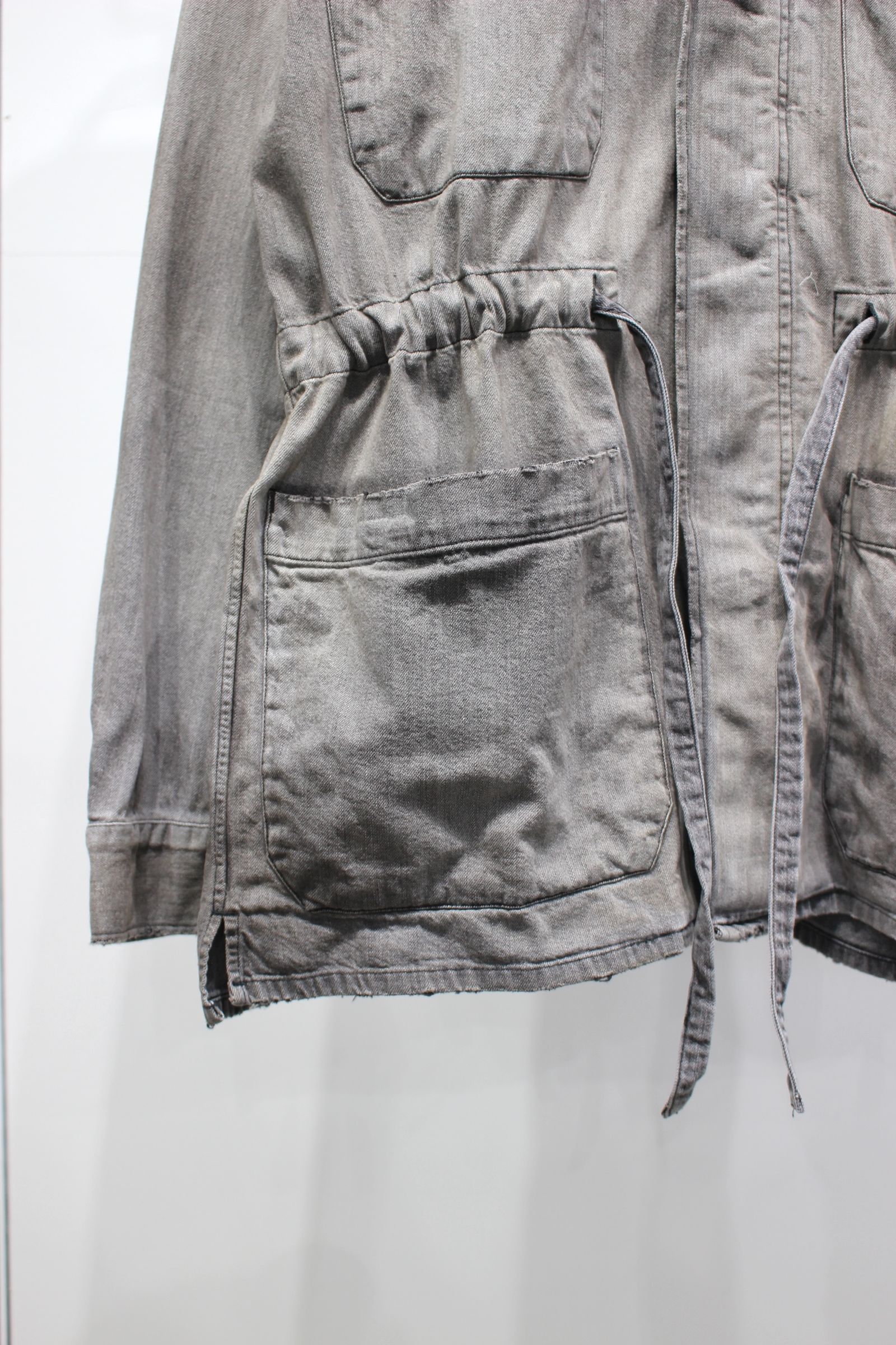 ANCELLM - AGING DENIM SHIRT JACKET | BLACK | ジャケット