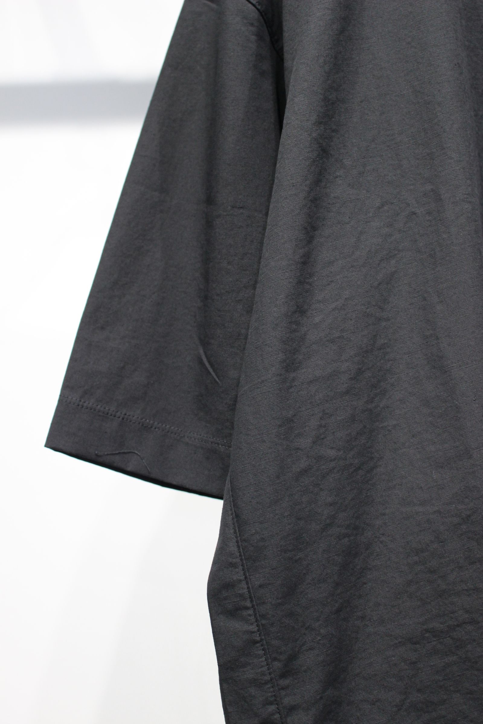 ORGANIC COTTON/LINEN TEE | BLACK | カットソー