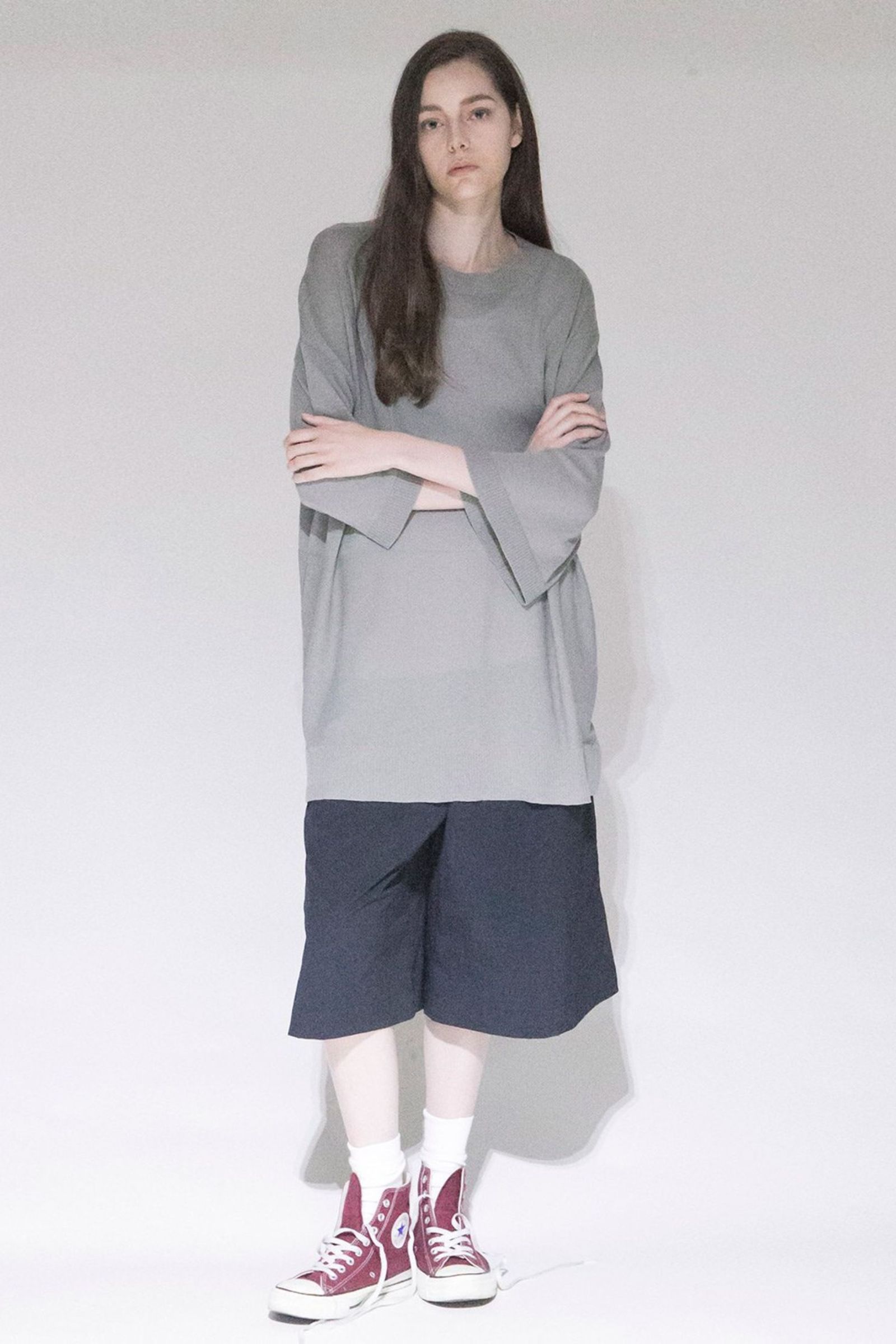 Nylon Ripstop Taffeta Wide Short Pants/NAVY