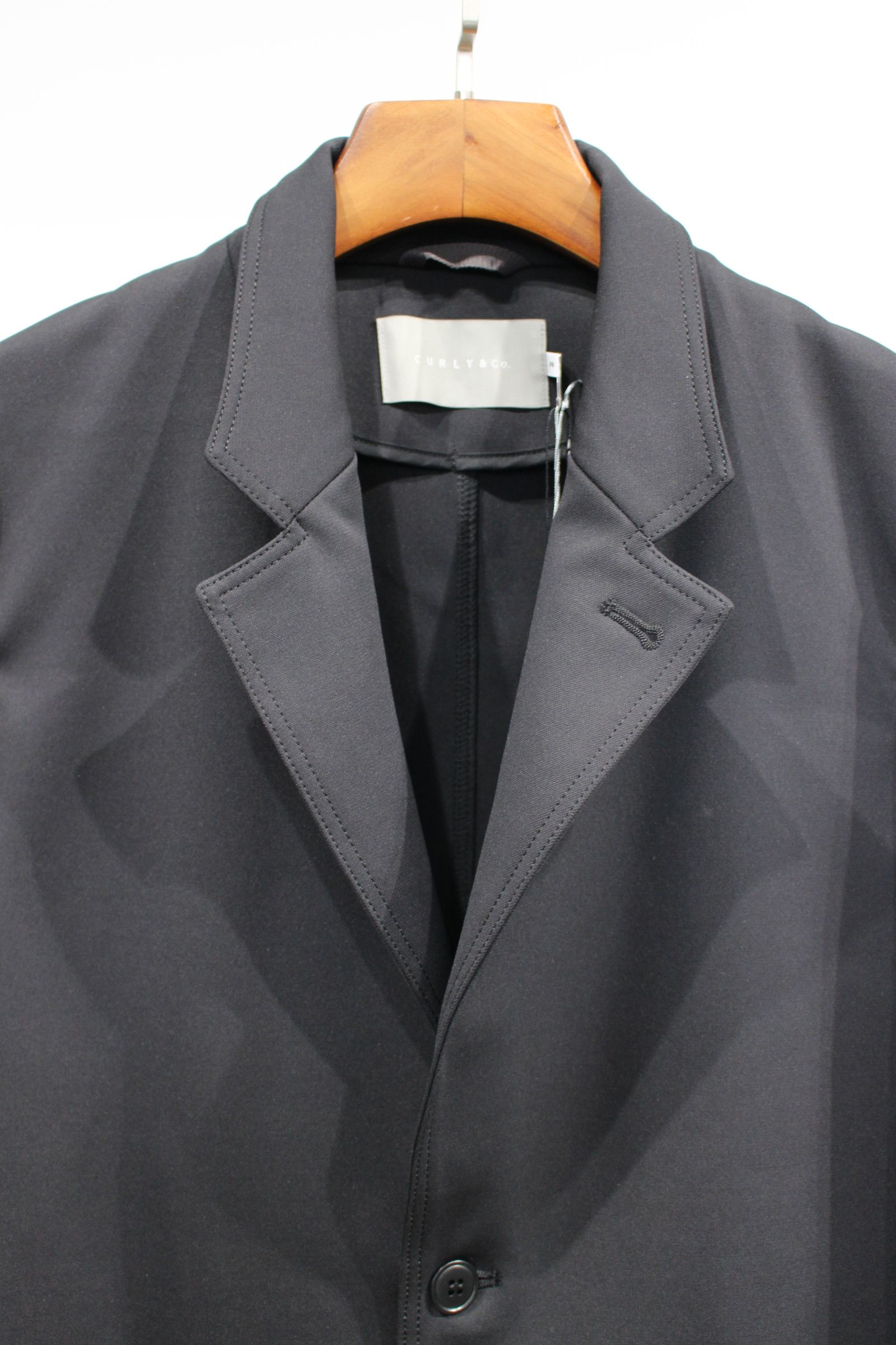 SOLID DOUBLE-KNIT JACKET | BLACK | テーラードジャケット