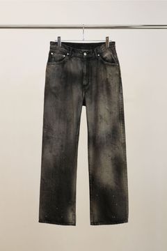 AGING MIDDLE STRAIGHT 5P DENIM PANTS | BLACK | デニムパンツ