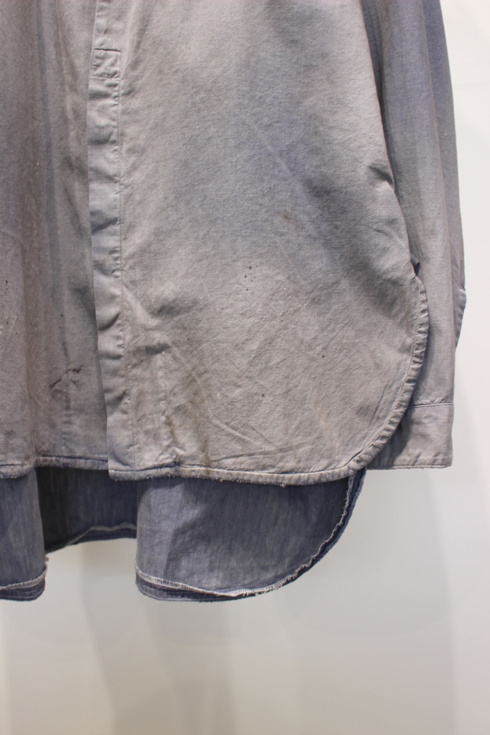 AGING CHAMBRAY LONG SHIRT | DUSKY PURPLE | シャンブレーシャツ