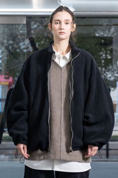 BISHU ANGORA PILE JERSEY Reversible Blouson/BLACK/ボアブルゾン