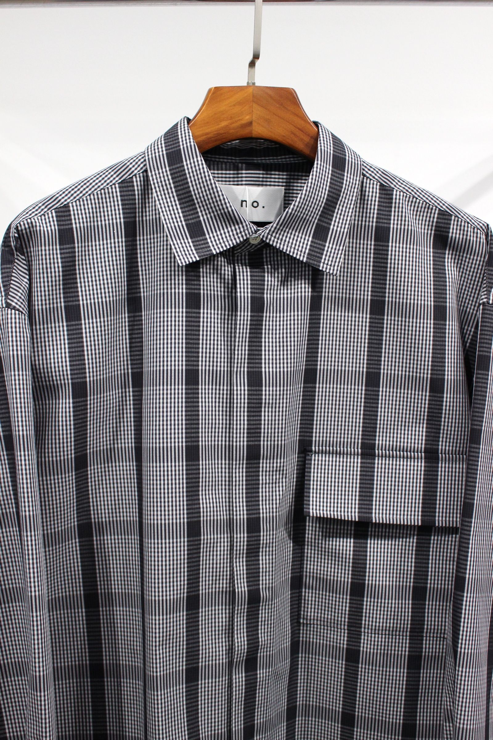 FLAP POCKET FLYFRONT SHIRT/NAVY CHECK