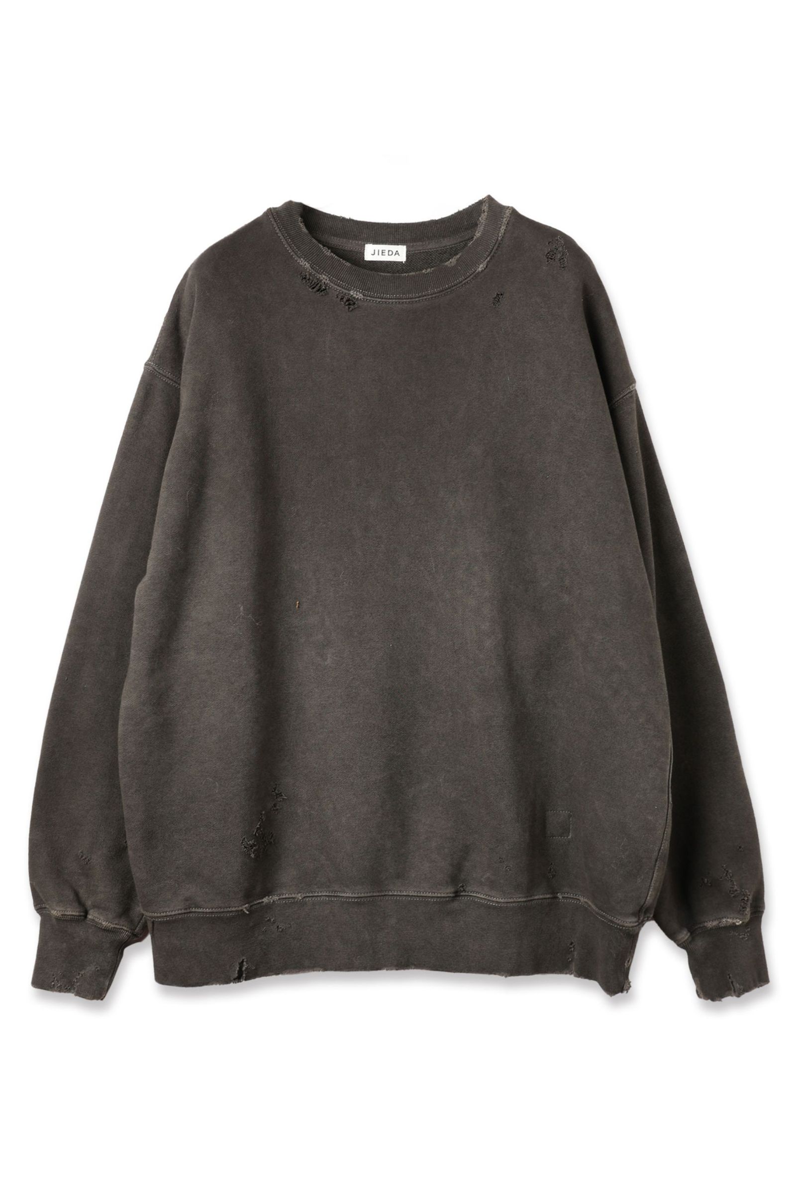 DAMAGE PIGMENT SWEAT CREW | BLACK | スウェット