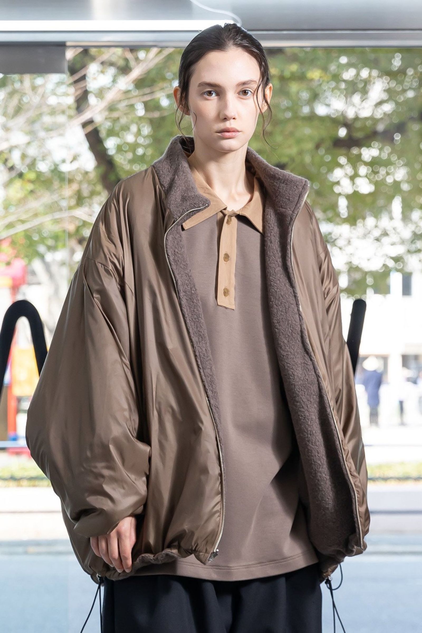 VOAAOV - BISHU ANGORA PILE JERSEY Reversible Blouson/BROWN/ボアブルゾン | NapsNote