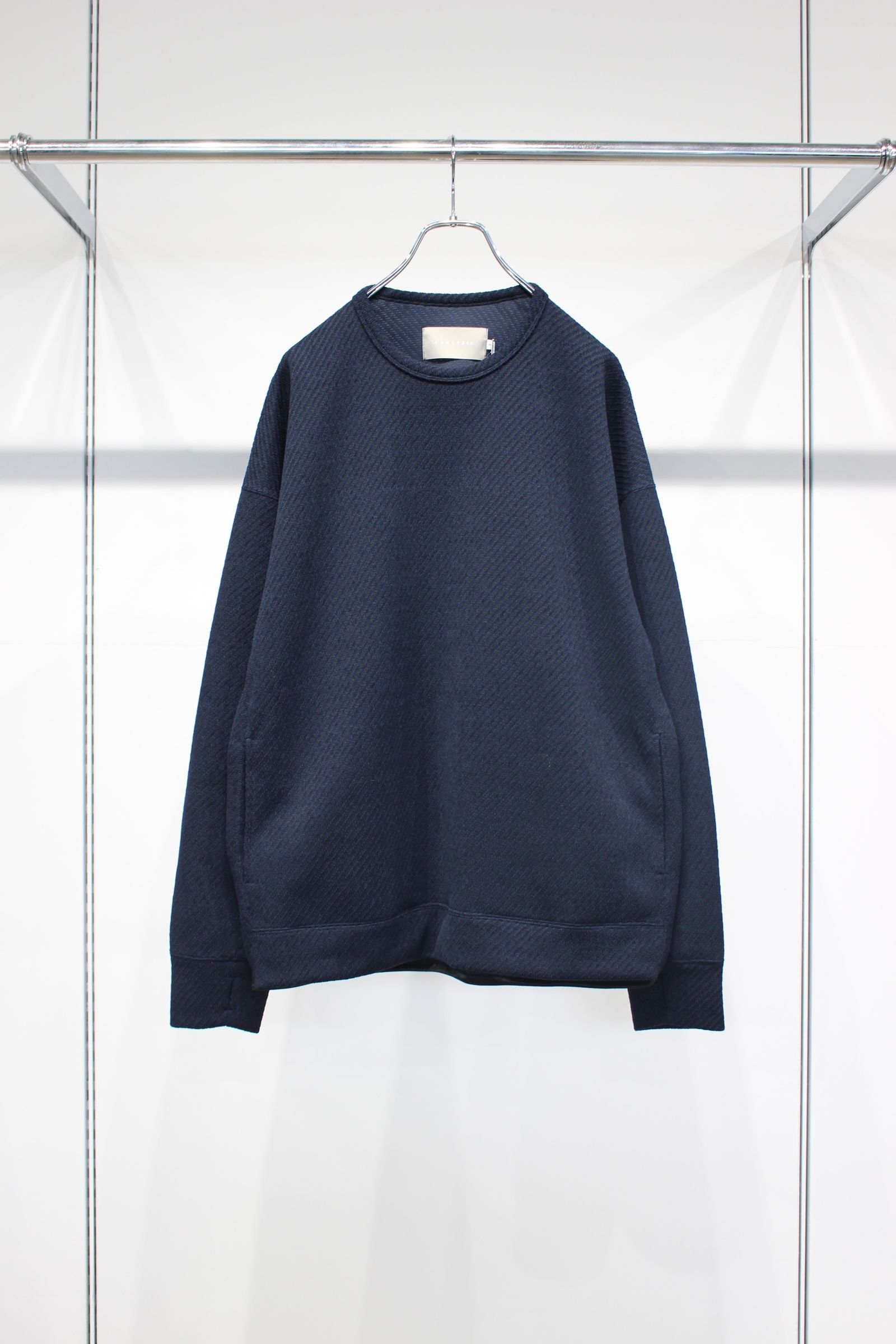 MOLLE YARN TWILL KNIT P/O | NAVY | クルーネックプルオーバー