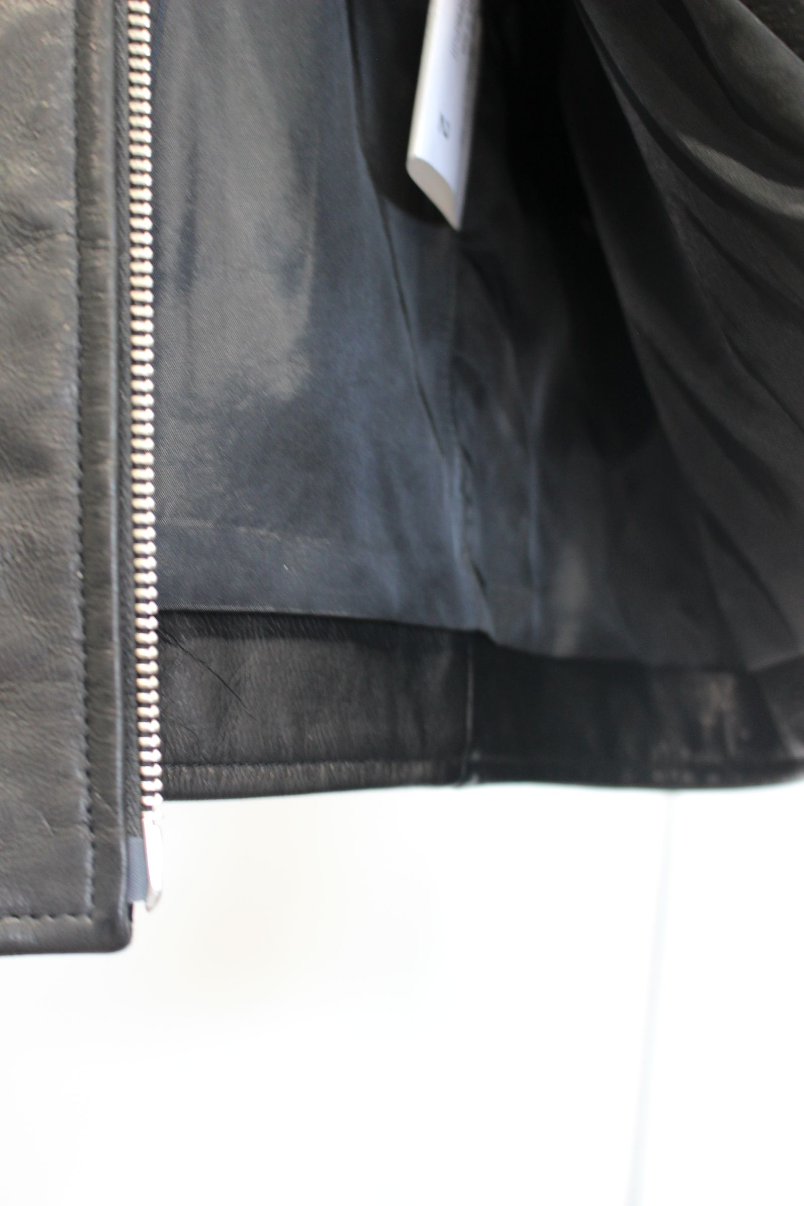 DRAPING LEATHER JACKET | BLACK | レザージャケット