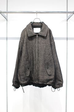 WOOL LINEN HERRINGBONE Blouson | BLACK | アウター